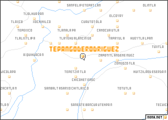 map of Tepango de Rodríguez