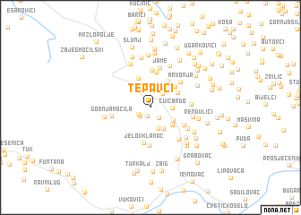 map of Tepavci