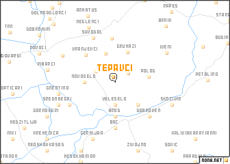 map of Tepavci