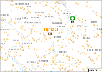 map of Tepčići