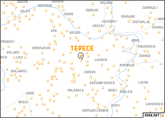 map of Tepeče