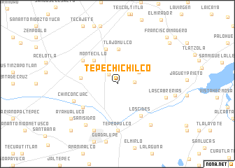 map of Tepechichilco