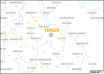 map of Tepeco