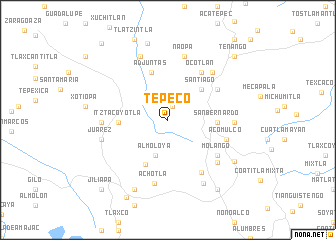 map of Tepeco