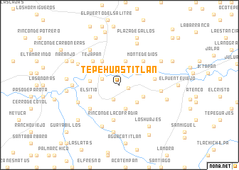 map of Tepehuastitlán