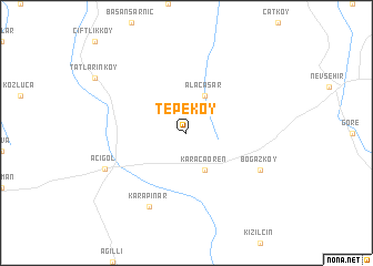 map of Tepeköy