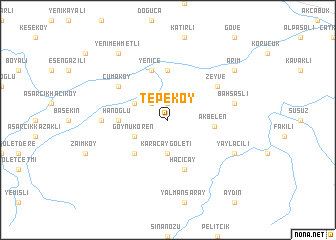 map of Tepeköy