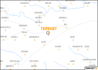 map of Tepeköy