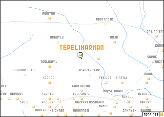 map of Tepeliharman