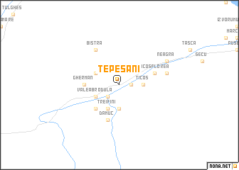 map of Ţepeşani