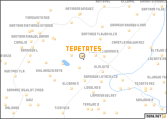 map of Tepetates