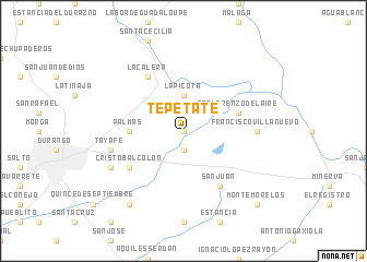 map of Tepetate