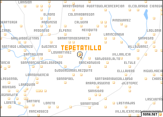 map of Tepetatillo