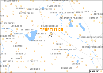map of Tepetitlán