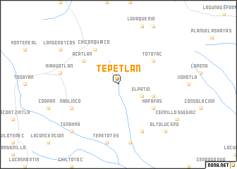 map of Tepetlán