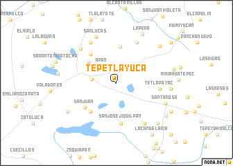 map of Tepetlayuca