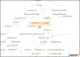 map of Tepetlixpac