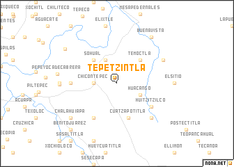 map of Tepetzintla