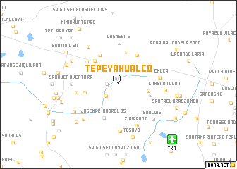 map of Tepeyahualco