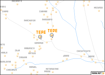 map of Tepe
