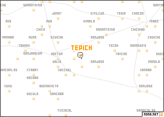 map of Tepich