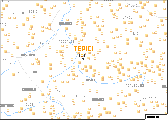 map of Tepići