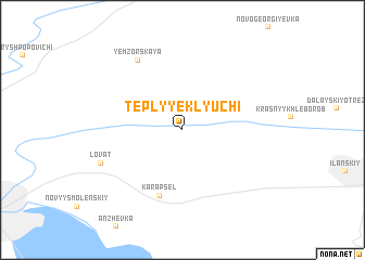 map of Tëplyye Klyuchi