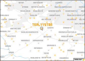 map of Tëplyy Stan