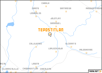 map of Tepostitlán