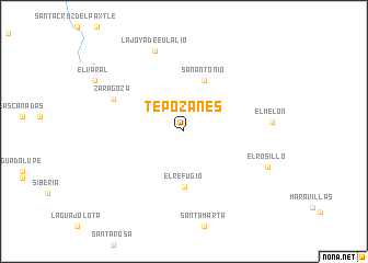 map of Tepozanes