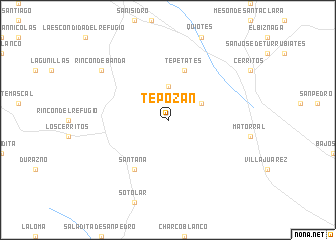 map of Tepozán