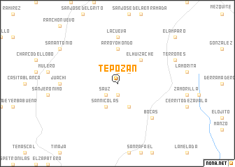 map of Tepozan