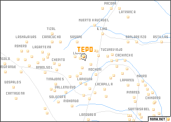 map of Tepo