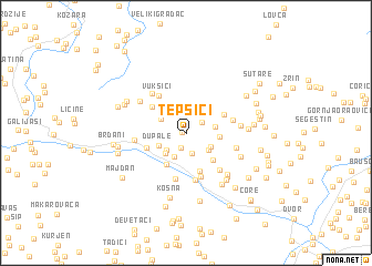 map of Tepšići