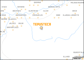 map of Tepusteca
