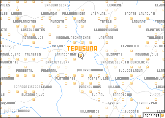 map of Tepusuna