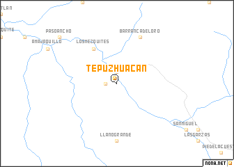 map of Tepuzhuacán