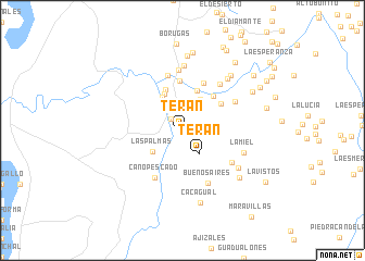 map of Terán