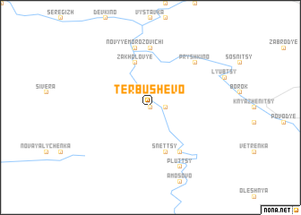 map of Terbushëvo