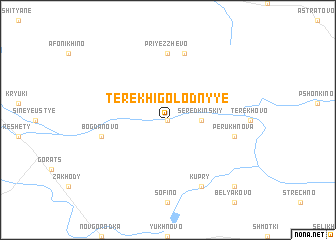 map of Terëkhi Golodnyye