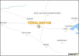 map of Terekli-Mekteb