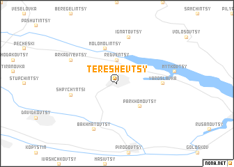 map of Tereshëvtsy