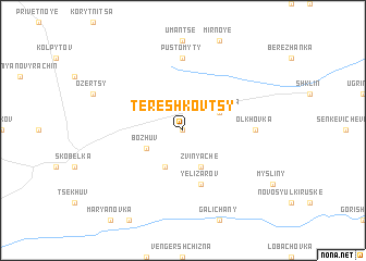 map of Tereshkovtsy