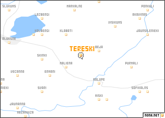 map of Tereški