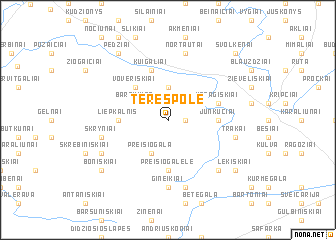 map of Terespolė