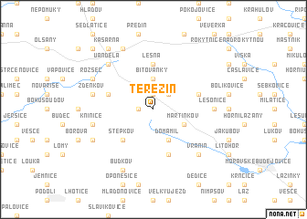 map of Terezín