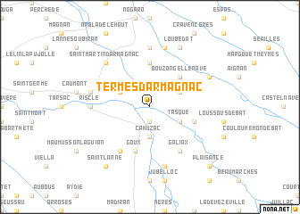 map of Termes-dʼArmagnac