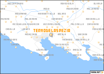 map of Termo de La Spezia