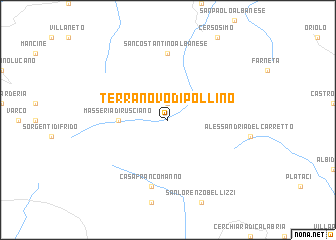 map of Terranovo di Pollino