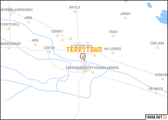 map of Terrytown